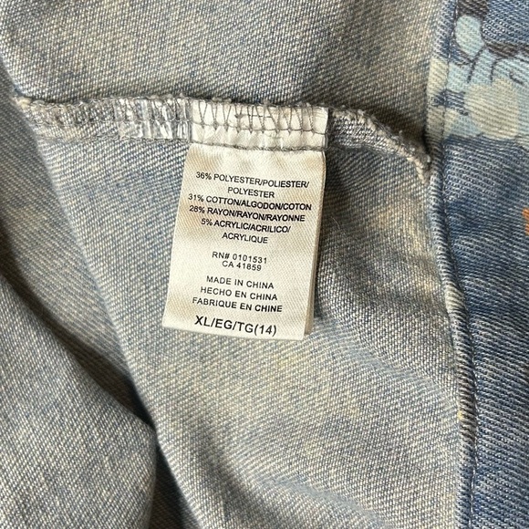 Girls Jean Jacket size XL(14) BLUEY Cartoon Print Denim Bingo Bluey School Coat - Picture 15 of 16